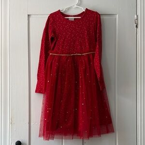 Hanna Andersson Red Tulle Dress with Dotted Pattern